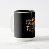 Proud paddenstoel Picker Tweekleurige Koffiemok (Voorkant links)