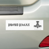 Proud Pagan/Mjolnir Bumpersticker (Op auto)
