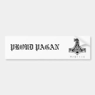 Proud Pagan/Mjolnir Bumpersticker