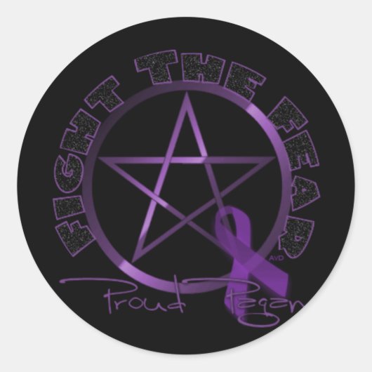 Proud Pagan Ronde Sticker (Voorkant)