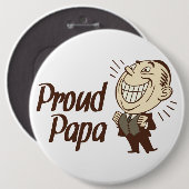 Proud Papa-Button Ronde Button 6,0 Cm (Voorkant /achterkant)