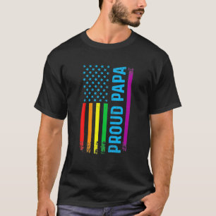 Proud Papa opa Pap LGBT LGBTQ Gay Pride T-shirt