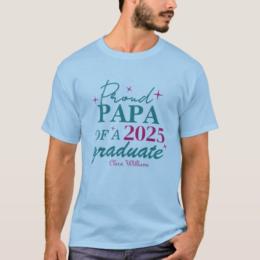 Proud papa van een afstuderen t-shirt (Voorkant)
