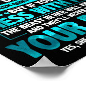 Proud papa van een Crazy Daughter Vaderdag Poster (Hoek)