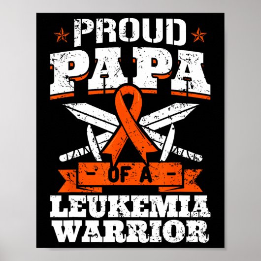 Proud Papa van een leukemiekwachter Poster (Voorkant)
