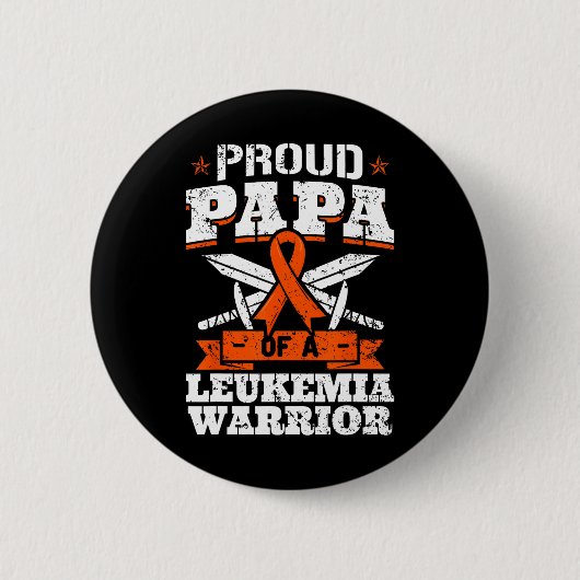 Proud Papa van een leukemiekwachter Ronde Button 5,7 Cm (Voorkant)