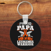 Proud Papa van een leukemiekwachter Sleutelhanger (Voorkant)