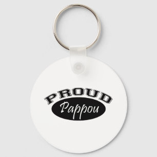 Proud Pappou (zwart) Sleutelhanger