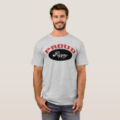Proud Pappy (rood en zwart) T-shirt (Voorkant volledig)