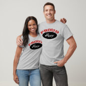 Proud Pappy (rood en zwart) T-shirt (Unisex)
