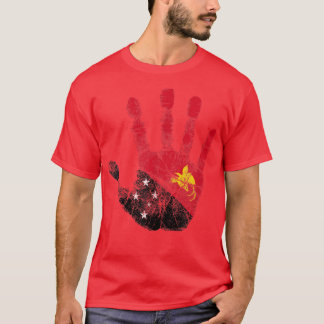 Proud Papua New Guinea Heritage Country Flag Power T-shirt
