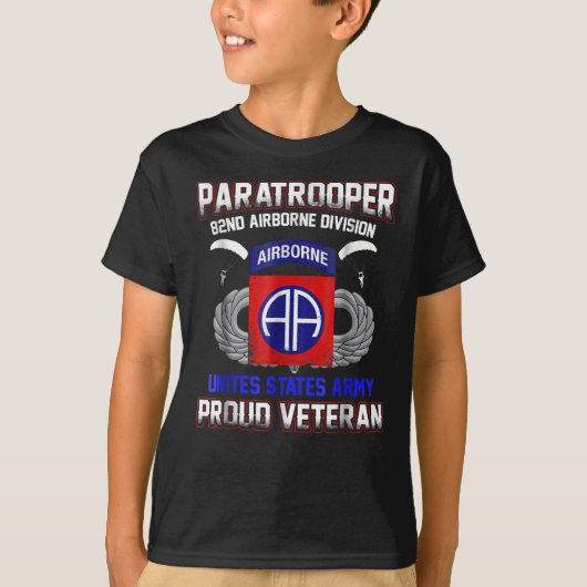 Proud Paratrooper Veteran-82nd Airborne Division T-shirt (Voorkant)