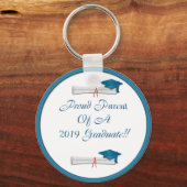 Proud Parent 2019 Blue Sleutelhanger (Voorkant)