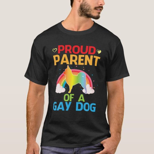 Proud Parent a Gay Chihuahua Dog Moeder Vader T-shirt (Voorkant)