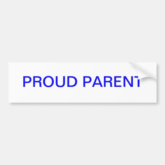 Proud Parent Bumpersticker (Voorkant)