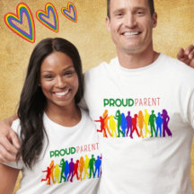 Proud Parent Gay Pride gemengd Gender Silhouettes