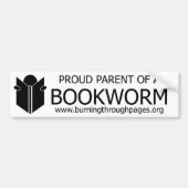 Proud Parent of a Bookworm Bumpersticker (Voorkant)