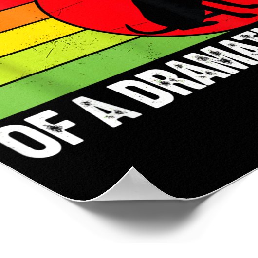 Proud Parent Of A Dramatic Dog Silhouette Retro De Poster (Hoek)