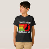 Proud Parent Of A Dramatic Dog Silhouette Retro De T-shirt (Voorkant volledig)