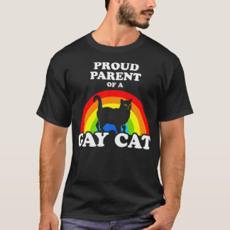 Proud Parent of a Gay Cat LGBT Cats Pride T-shirt