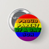Proud Parent of a Gay Son Ronde Button 5,7 Cm (Voorkant /achterkant)