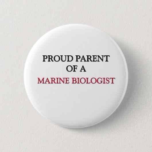 Proud Parent of a MARINE BIOLOGIST Ronde Button 5,7 Cm (Voorkant)