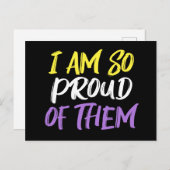 Proud Parent of Nonbinary Child Mom or Dad Briefkaart (Voorkant / Achterkant)