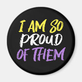 Proud Parent of Nonbinary Child Mom or Dad Magneet (Voorkant)