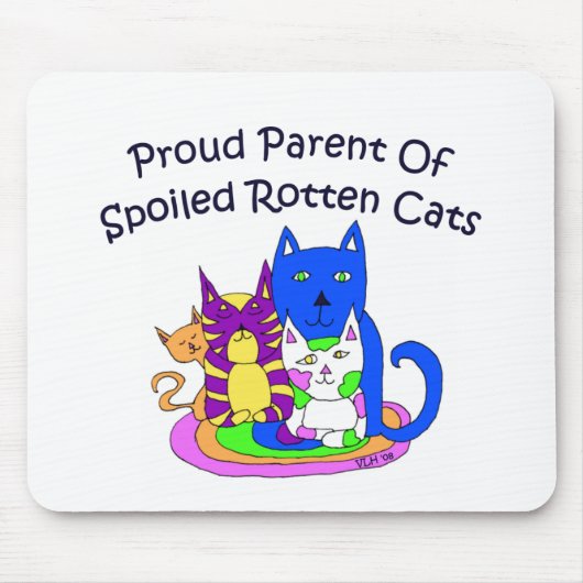 Proud Parent of Spoiled Rotten Cats Muismat (Voorkant)