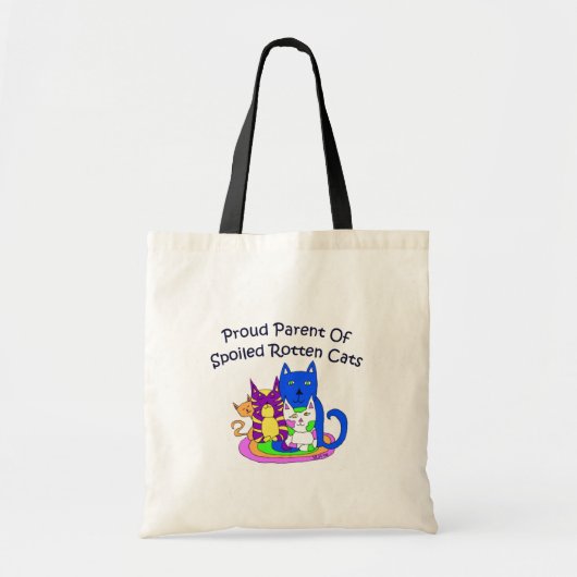 Proud Parent of Spoiled Rotten Cats Tote Bag (Voorkant)