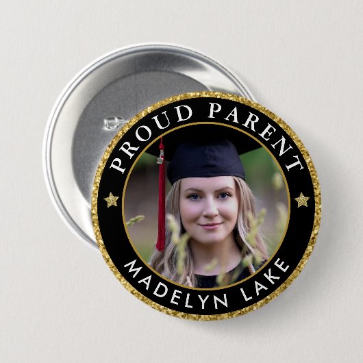 Proud Parent Photo Afstuderen Class of 2023 Ronde Button 7,6 Cm (Voorkant /achterkant)