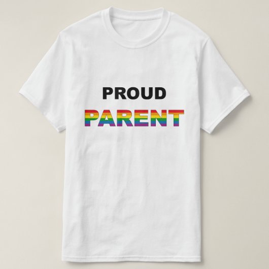 Proud Parent Rainbow LGBT T-shirt (Design voorkant)