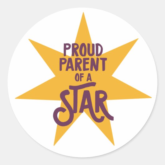 Proud Parent Ronde Sticker (Voorkant)