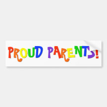 Proud Parents Gay Pride Rainbow Bumpersticker