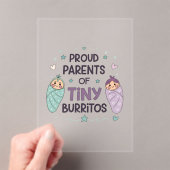 Proud Parents of Tiny Burritos Art Acryl Uitnodigingen (Insitu (Draagbaar))