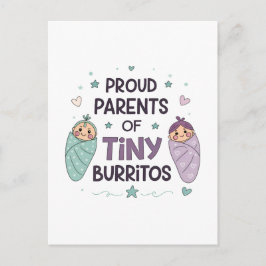 Proud Parents of Tiny Burritos Art Briefkaart