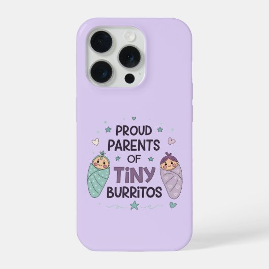 Proud Parents of Tiny Burritos Art iPhone Hoesje (Achterkant)