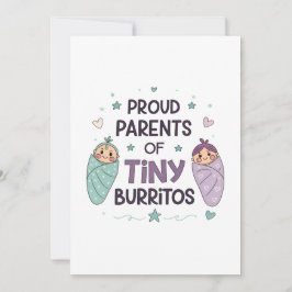 Proud Parents of Tiny Burritos Art Kaart