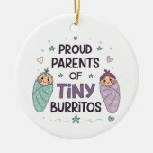 Proud Parents of Tiny Burritos Art Keramisch Ornament (Voorkant)