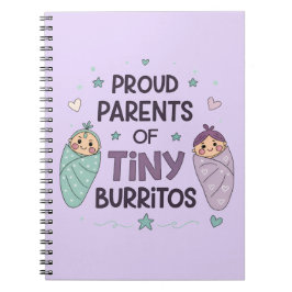 Proud Parents of Tiny Burritos Art Notitieboek