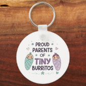 Proud Parents of Tiny Burritos Art Sleutelhanger (Achterkant)
