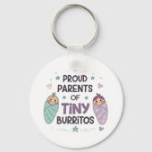 Proud Parents of Tiny Burritos Art Sleutelhanger (Achterkant)