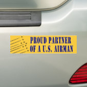 Proud Partner van een Airman Bumpersticker (Op auto)