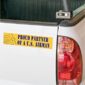Proud Partner van een Airman Bumpersticker (Op Truck)