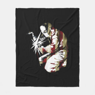Proud Patriotic American Welder GIft Fleece Deken