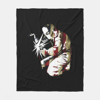 Proud Patriotic American Welder GIft Fleece Deken