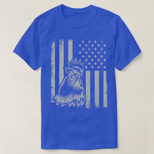 Proud Patriotic Chicken Rooster Farmer Lover Ameri T-shirt (Design voorkant)
