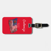 Proud Patriotic Farmer Flag Thunder_Cove Bagagelabel (Voorkant horizontaal)