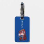 Proud Patriotic Farmer Flag Thunder_Cove Bagagelabel (Achterkant verticaal)