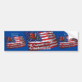 Proud Patriotic Farmer Flag Thunder_Cove Bumpersticker (Voorkant)